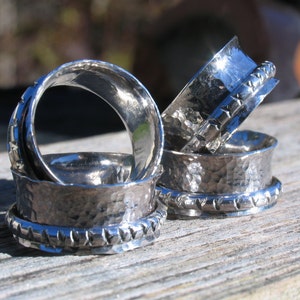 Sterling silver spinner ring