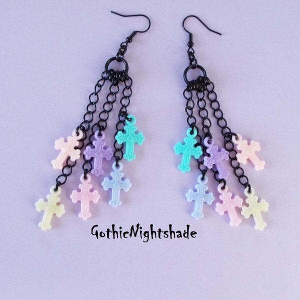 Pastel Goth Earrings Etsy