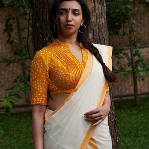 Manjal Pleats Blouse