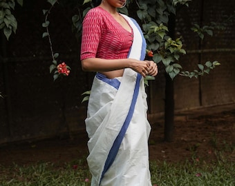 Neeli Setu Saree