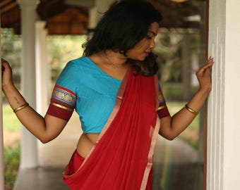 Blood Red Kota Saree