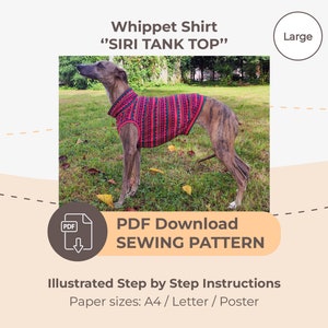 DOWNLOAD SEWING PATTERN / Whippet Tank Top Single Size Large / Paper sizes: A4 Letter Poster image 1