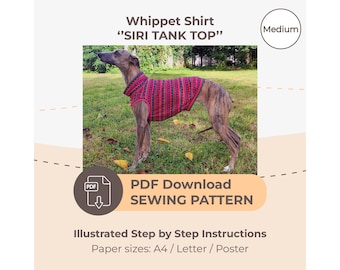 DOWNLOAD SEWING PATTERN / Whippet Tank Top - Single Size Medium / Paper sizes: A4 - Letter - Poster