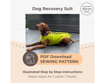 DOWNLOAD SEWING PATTERN / Recovery Suit - Single Size 43.5 cm (17'') / Paper sizes: A4 - Letter - Poster