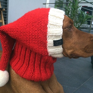 DOWNLOAD KNITTING PATTERN / Santa Dog Hat / sizes Medium and Large image 2