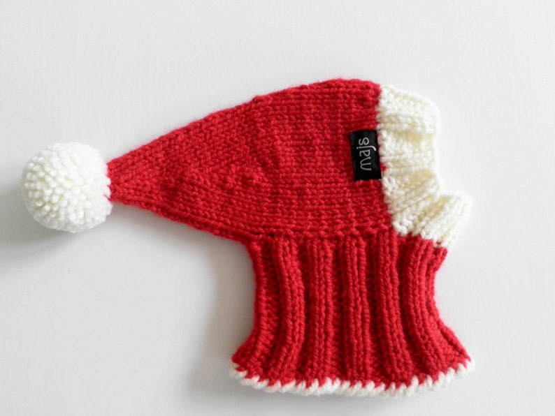 DOWNLOAD KNITTING PATTERN / Santa Dog Hat / Sizes XSmall and Small image 3