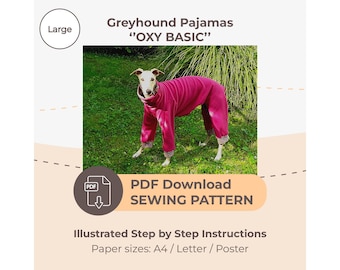 Greyhound Pajamas Sewing Pattern – Size Large (PDF Download)