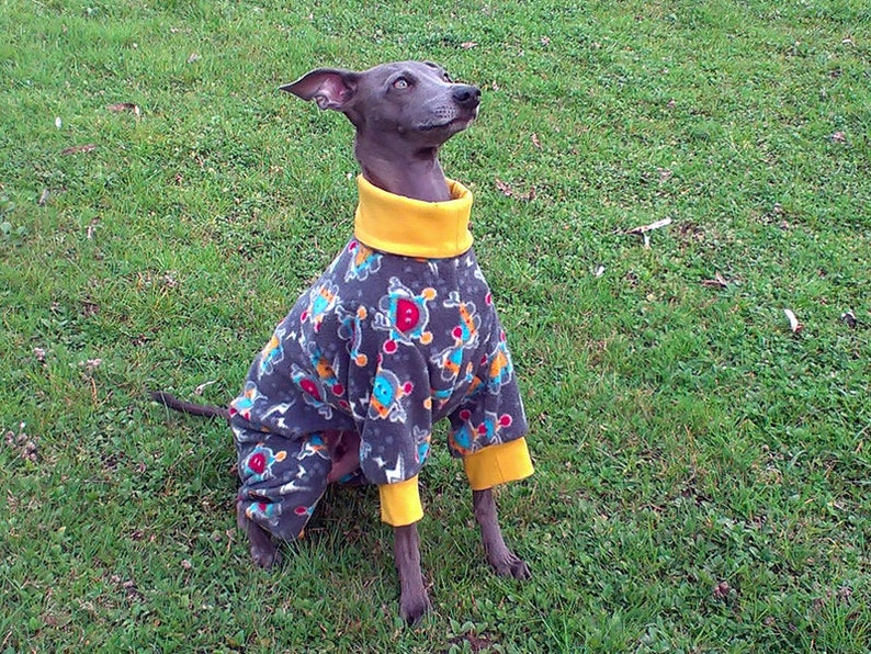 DOWNLOAD SEWING PATTERN / Italian Greyhound Pajamas Single Size XSmall / Paper sizes: A4 Letter Poster image 3