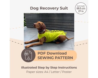 DOWNLOAD SEWING PATTERN / Recovery Suit - Single Size 68.5 cm (27'') / Paper sizes: A4 - Letter - Poster