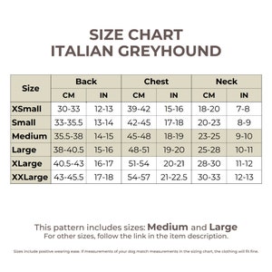 DOWNLOAD SEWING PATTERN / Italian Greyhound Pajamas Sizes Medium and ...