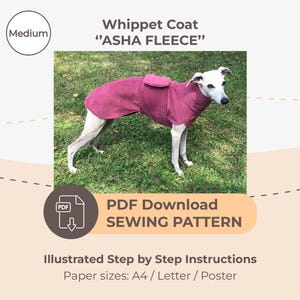 DOWNLOAD SEWING PATTERN / Whippet Coat - Single Size Medium / Paper sizes: A4 - Letter - Poster