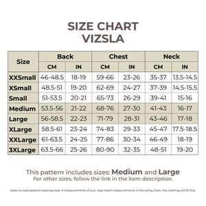 DOWNLOAD SEWING PATTERN / Vizsla Pajamas sizes Medium and Large / Paper sizes: A4 Letter Poster image 6