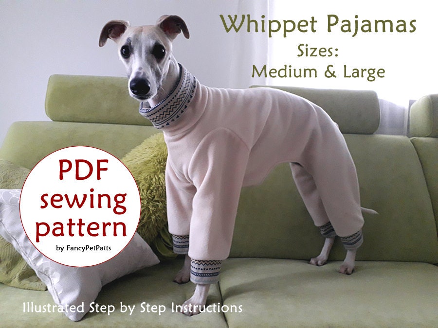 PDF SEWING PATTERN / Whippet Pajamas Medium and Large / Etsy