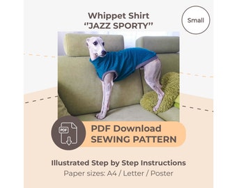 DOWNLOAD SEWING PATTERN / Whippet Shirt - Single Size Small / Paper sizes: A4 - Letter - Poster