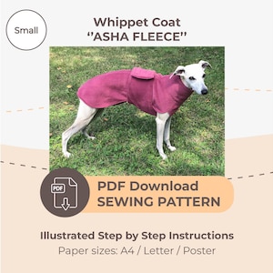 DOWNLOAD SEWING PATTERN / Whippet Coat - Single Size Small / Paper sizes: A4 - Letter - Poster