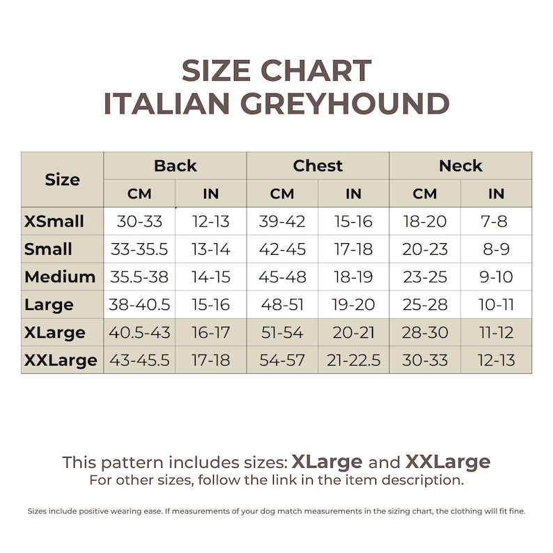 DOWNLOAD SEWING PATTERN / Italian Greyhound Shirt - Sizes Xlarge and ...