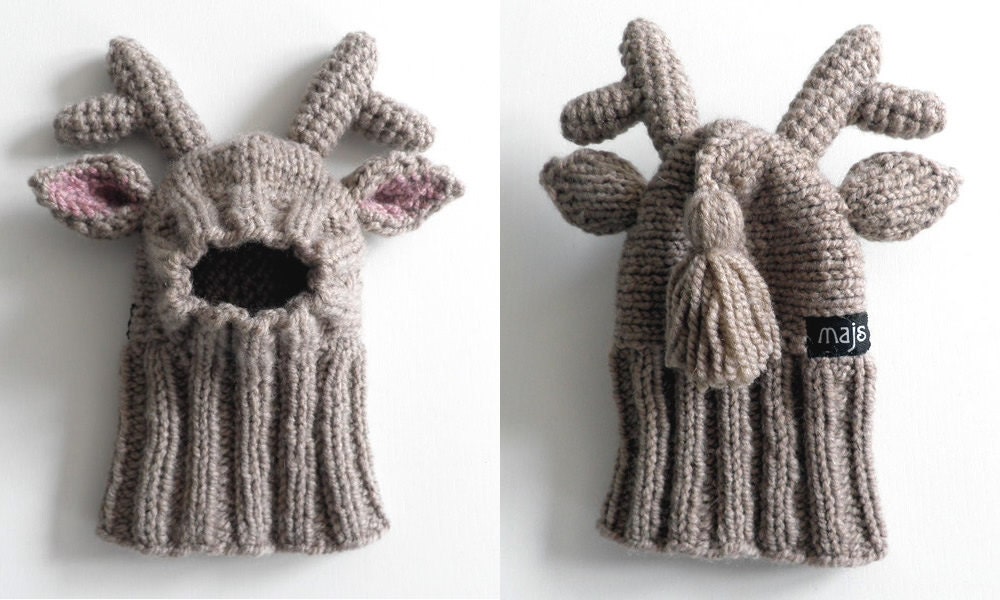 DOWNLOAD KNITTING PATTERN / Reindeer Dog Hat Knitting Pattern Etsy Canada