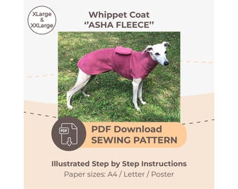 DOWNLOAD SEWING PATTERN / Whippet Coat - sizes XLarge and XXLarge / Paper sizes: A4 - Letter - Poster