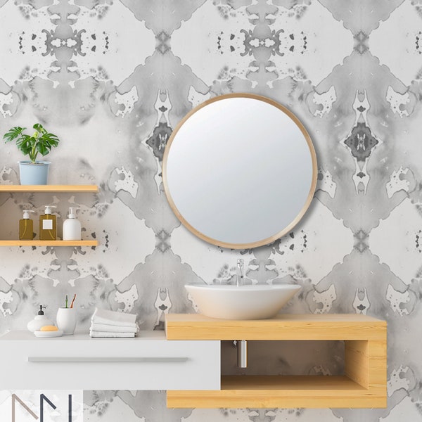 Bathroom Wallpaper - Etsy