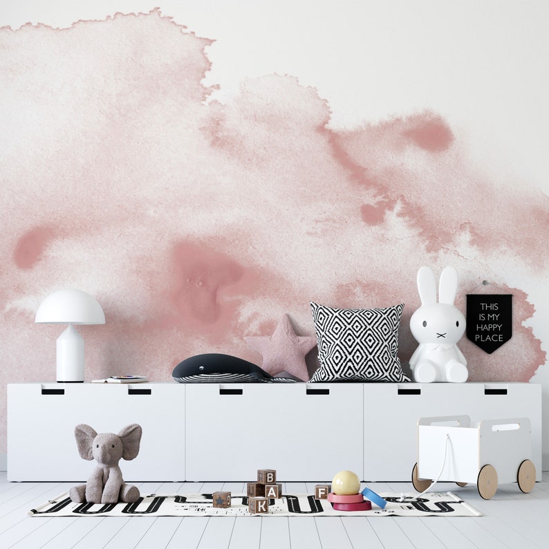 Watercolour Wash Wall Mural Paste and Glue or Self Adhesive Etsy