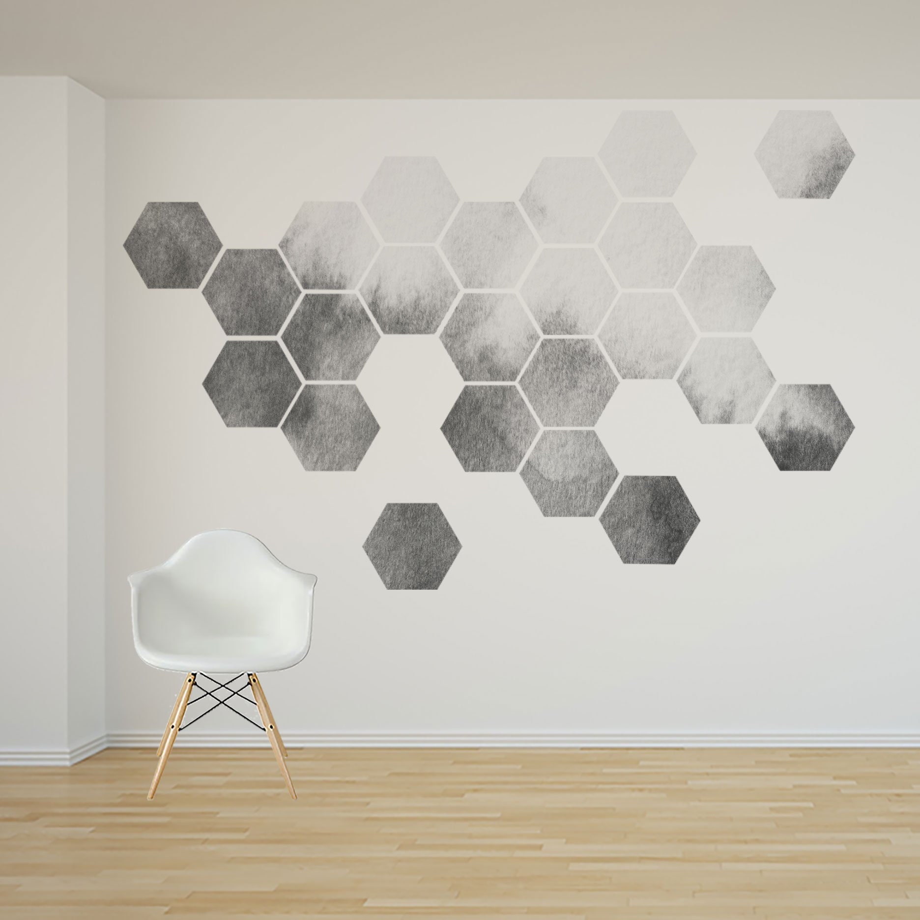 Removable Wall Decal 16 or 24 Hexagon Stickers Etsy