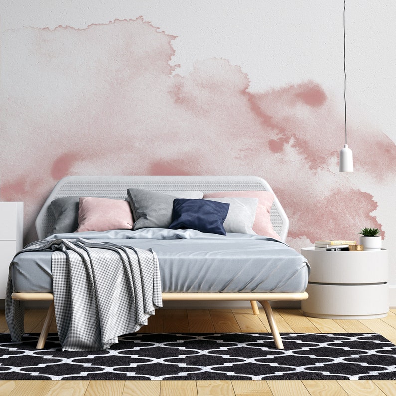 Watercolour Wash Wall Mural Paste and Glue or Self Adhesive Etsy