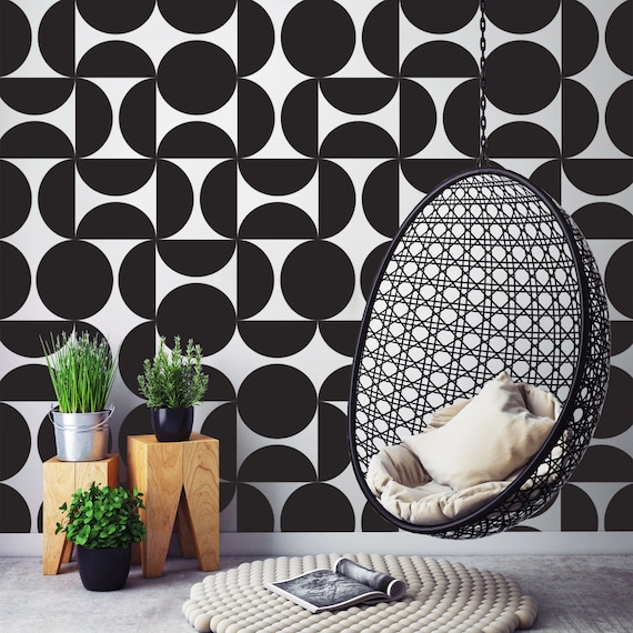 Download Black and White Geometric Pattern Wallpaper Wallpaper  Wallpapers com