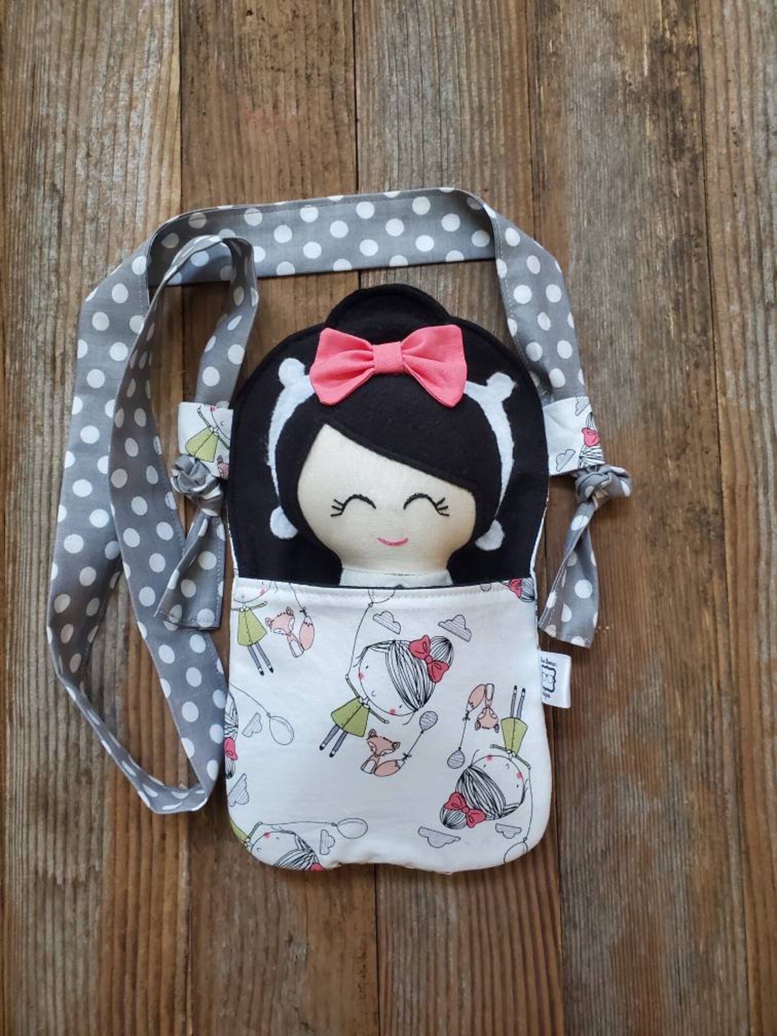 Tote Babies Handmade doll with bag Rag doll with carrier Etsy