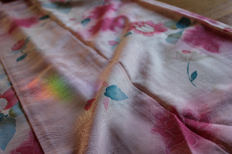 Vintage Kimono light pink with peony image 9