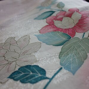 Vintage Kimono light pink with peony image 5