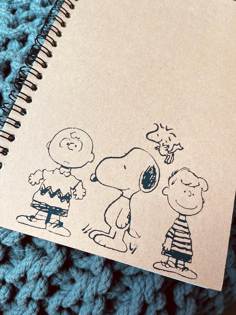Snoopy Charlie Brown / Linus / Woodstock/ Peanuts /kraft Notebook ...