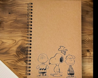 Snoopy Charlie Brown / Linus / Woodstock/ Peanuts /Kraft Notebook / Journal / Blank