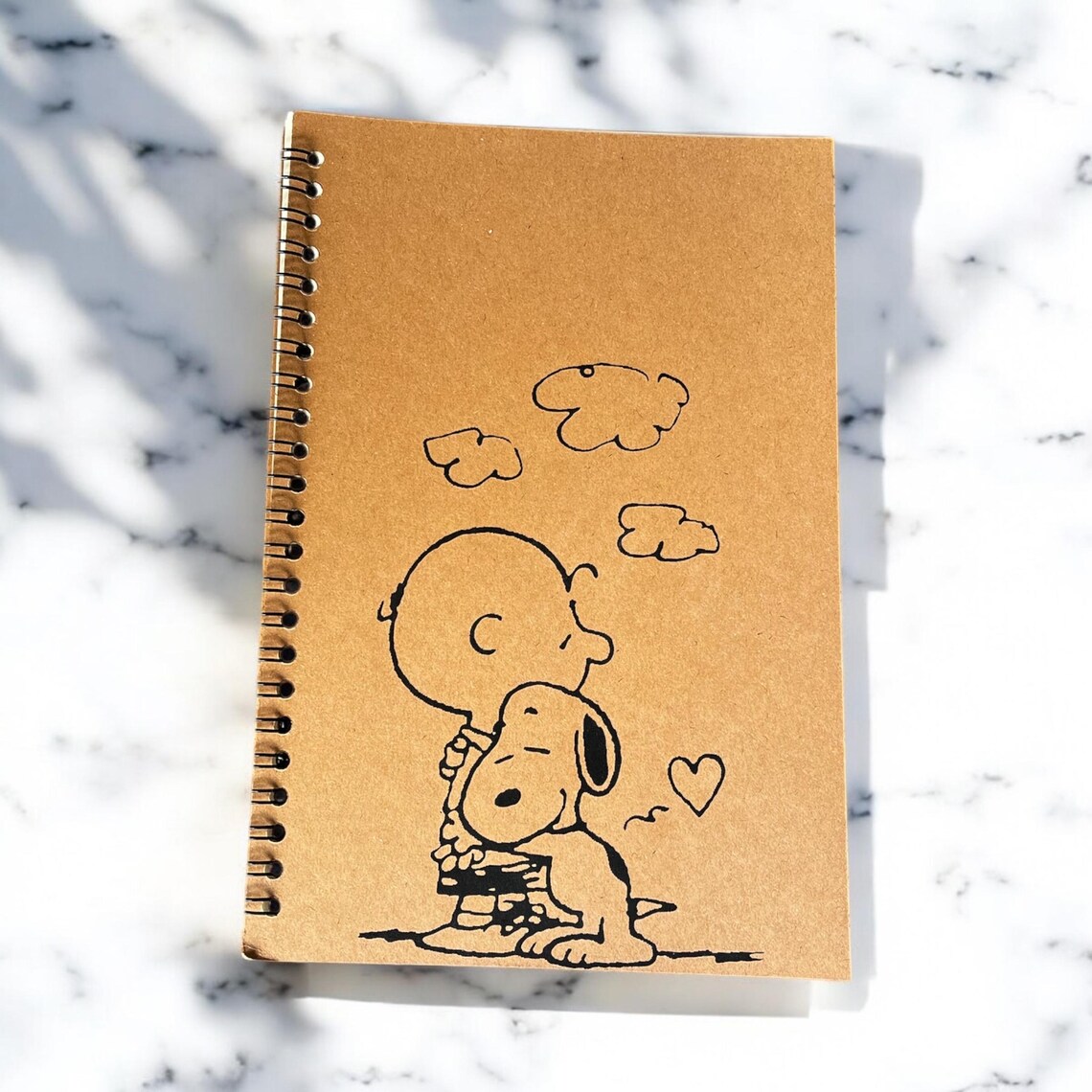 Snoopy and Charlie Brown / Peanuts /kraft Notebook / Journal / Blank - Etsy