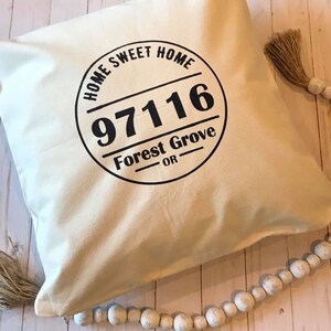 Custom Zip Code Pillows - Etsy