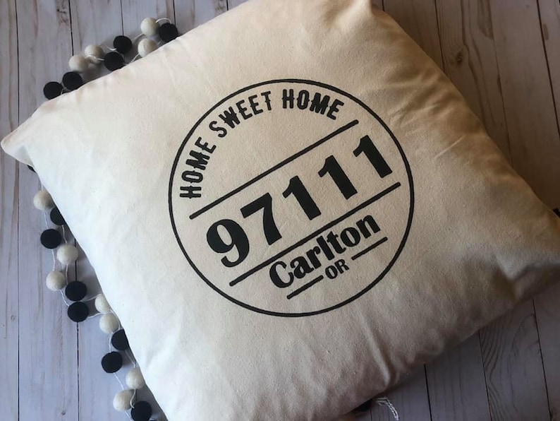 Custom Zip Code Pillows - Etsy