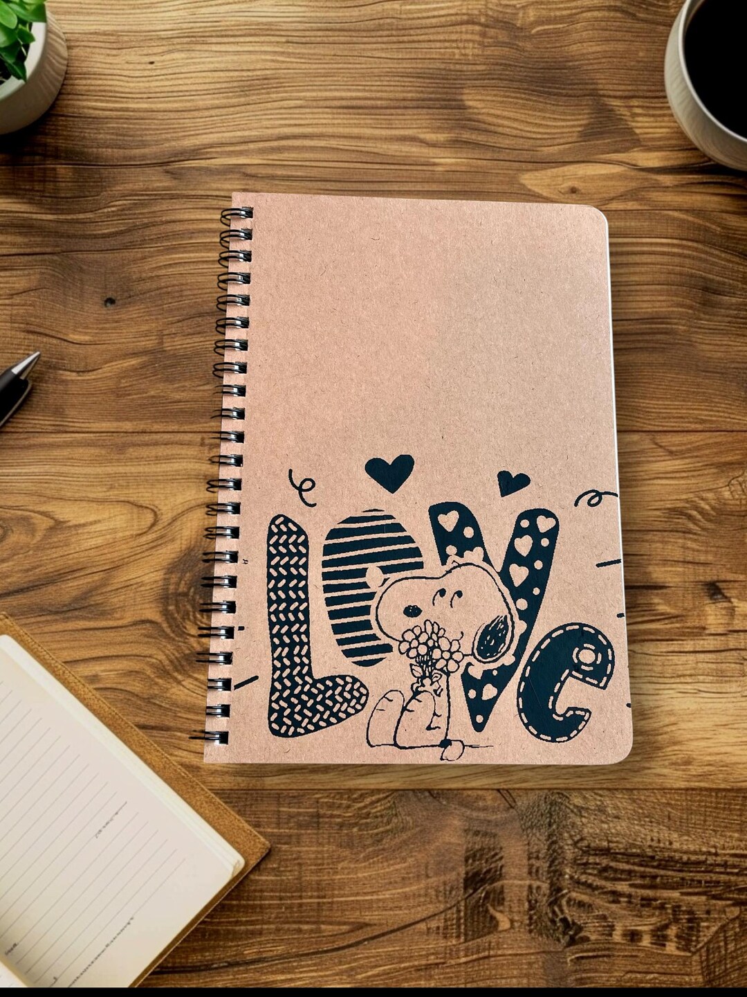 Snoopy Love / Snoopy Charlie Brown / Peanuts /kraft Notebook / Journal ...