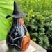 HALLOWEEN WITCH GOURD, Hand Painted Gourd, Halloween Decor, Unique ...