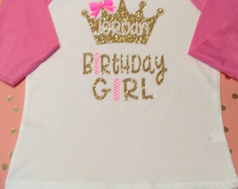 girl birthday shirt etsy