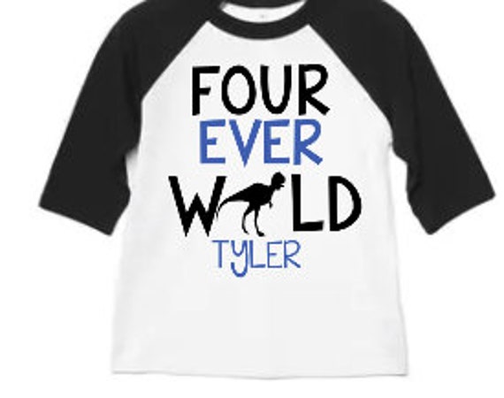 Download 4th Birthday Shirt Four Ever Wild 4th Birthday Boy Shirt ...