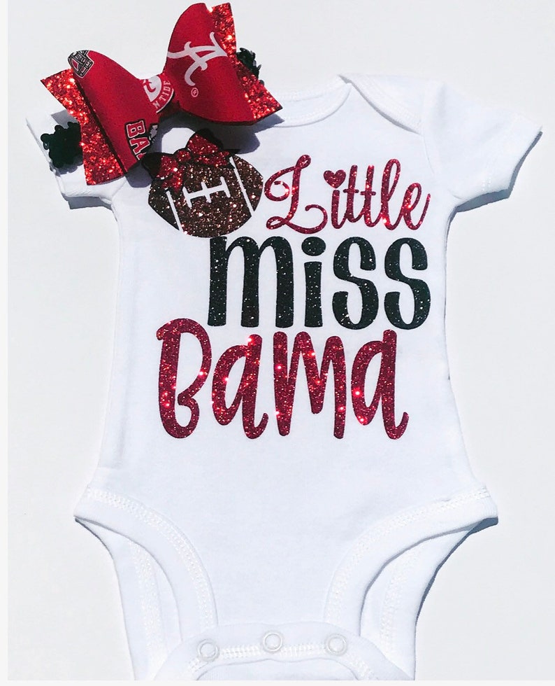 Little Miss Bama Alabama Baby Baby Girl Outfit Baby Gift Etsy