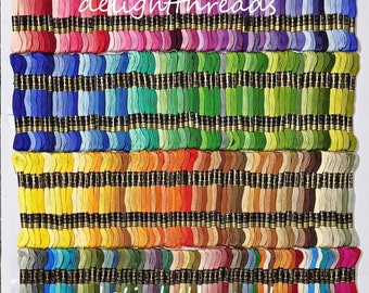 250 Anchor Cross Stitch Cotton Embroidery Thread Floss Skeins - ASSORTED COLORS Long Stitch Cross Stitch