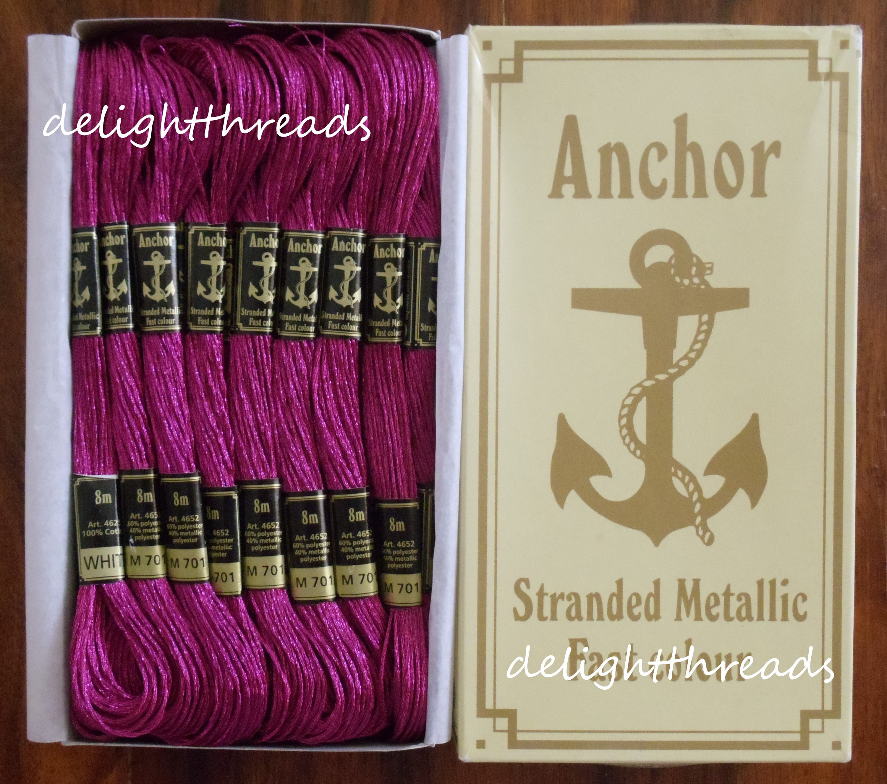 25 Anchor Embroidery Metallic Thread Skeins / Floss RED / Etsy