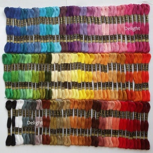 120 madejas de hilo de algodón para bordar con punto de cruz de ancla, puntada larga, en colores sólidos
