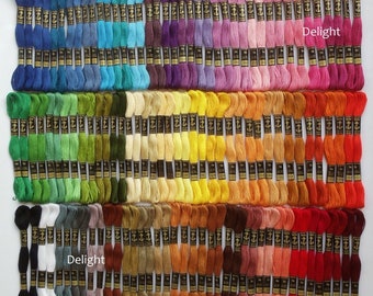 120 Anchor Cross Stitch Embroidery Cotton Thread Floss/ skeins in Solid Colors