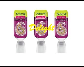 30ml/1oz Fevicryl Fabric Glue Textile Hemming Adhesive Bond Craft Sewing No Stitch Strong Glue