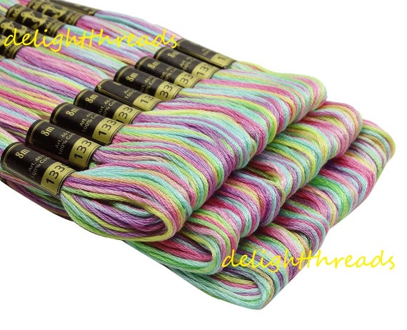 1345: Anchor Stranded Multi Coloured Cotton Skein - 8m 1345: Anchor Stranded Multi Coloured Cotton Skein - 8m