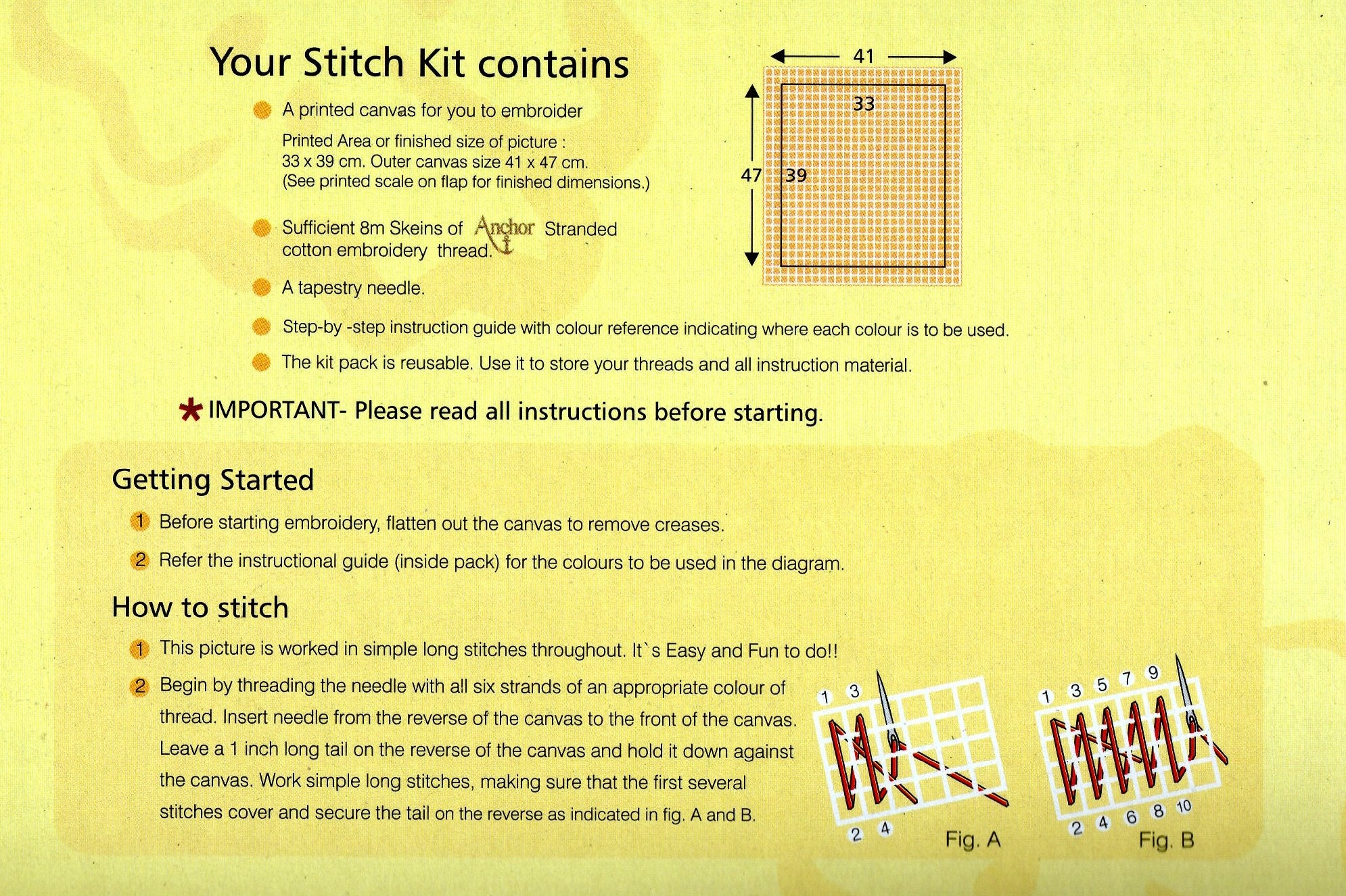 Anchor Stitch Kit peacock Art Long Stitch Hand Etsy