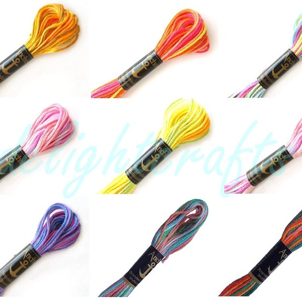 Anchor Thread Multi Colour 6 Strand Floss / Skeins pour Hand Embroidery