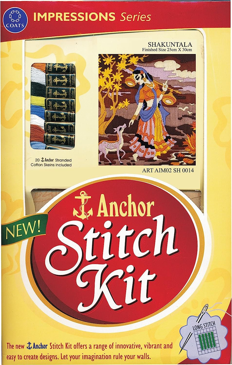 Anchor Stitch Kit tittle Tattle or banjara or shakuntala Hand Stitching  Embroidery Kit Fibre Art 