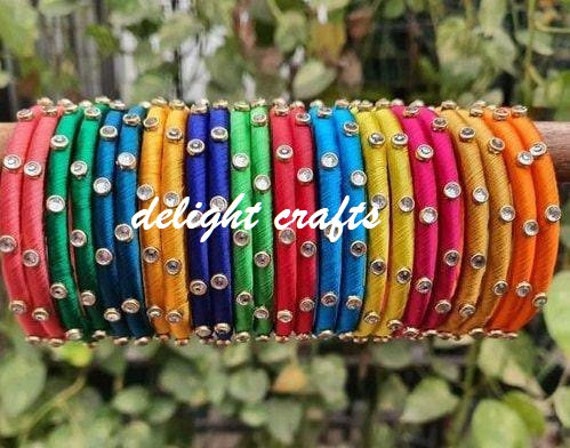 Multi colour thread bangles deals